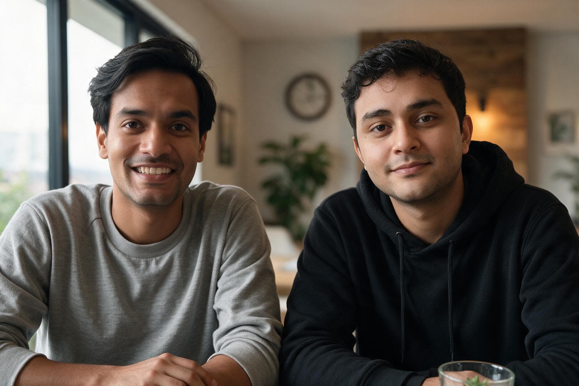 Jai Khandelwal and Samantak Ray, co-founders of Rhyme Devices, seated together